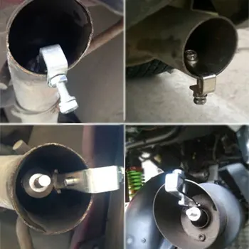 44-55mm auto izplūdes caurules muffler cauruli augstas kvalitātes universāla nerūsējošā tērauda izplūdes caurules gals ir ievietota sudraba