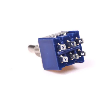 5gab/daudz Mini Pārslēgšanas Slēdzis SPDT 6A 125V AC/ 3A 250V AC Miniatūras tumblerus 3 pins On-Off-On-Onwith Rieksti un Dzīvokļus