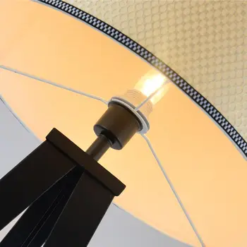 Ķīnas Statīvs Grīdas Lampas Modernās Guļamistabas, Dzīvojamā Istaba Deco Light Black Dzelzs Linu Auduma Abažūrs Mājās Armatūra E27 110-240V