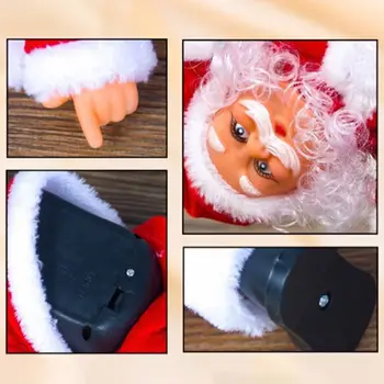 OOTDTY 1PC Ziemassvētku Rotājumi Otrādi Ielu Deju Santa Claus Elektriskie Mūzikas Rotaļlieta Bērniem Home Office Mini Rotājumi