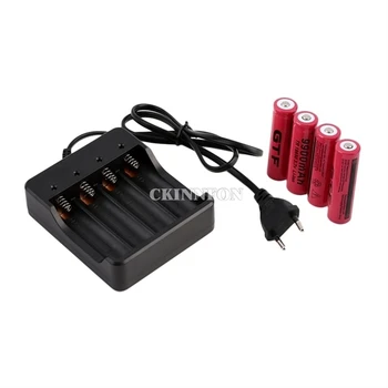 200Pcs/Daudz 18650 3,7 V 9900mAh Li-ion Baterijas ES/ASV Lādētājs (Nr. Ietver Baterijas)