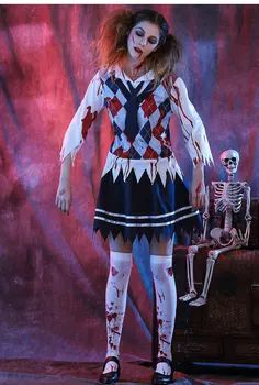 Karstā Halloween Šausmu Asiņaina Skolā Vienotu Radošo Meitenes Halloween Puse Cosplay Zombiju Skolas Cosplay Apģērbu Vampīru Cosplay
