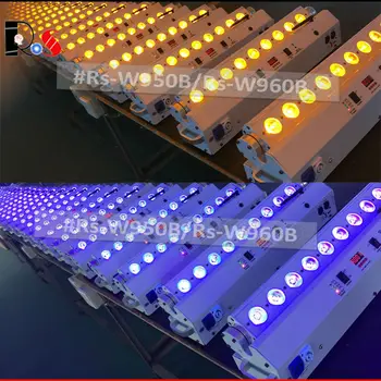 6pcs/CTN Akumulatora bezvadu DMX RGBWAUV 9x18W mazgāšanas efekts led bar apgaismojums Viedtālrunis WIFI krāsains dj kāzu uplighting