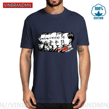 Vinbrandmn Vīriešu T-Krekls Markss Engels Ļeņins, Staļins Priekšsēdētājs Mao Padomju Savienības T krekls Vintage Komunistiskā Komunismu, PSRS Biedriem Tees