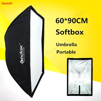 Godox Jumta ilgi Softbox 60*90cm on-camera Flash Universāla Portatīvā divējāda lietojuma preču foto Softbox ar Difuzoru CD50 T11