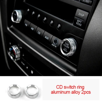 Priekš Nissan Patrol y62 2017-2020 alumīnija sakausējuma CD maiņa, gredzenu, apdares 2gab