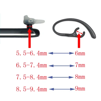 100pcs/50pairs Austiņas Klipu Āķis auss cilpiņa Austiņu ar Auss āķi drēbju pakaramais Bluetooth Austiņas 6,0 mm 7,0 mm 8.0 mm 9.0 mm