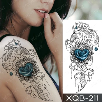 Ūdensnecaurlaidīgus Pagaidu Tetovējumu Uzlīmes, Roze, Peonija Margrietiņa Ziedi Flash Tetovējumiem Vienkāršas Līnijas Body Art Roku Viltus Piedurknēm Tetovējums Sievietes Vīrieši
