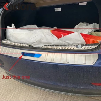 Par Tesla Model 3 2018 2019 2020 2021 Nerūsējošā Tērauda Aizmugurējā Iekšējā Bufera Aizsargs Trimmera Durvis, Palodzes Pretnodiluma Segtu Auto Piederumi
