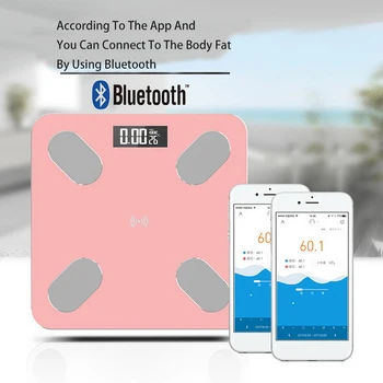 Smart Ķermeņa Tauku Apjoma LCD Ciparu Bezvadu Bluetooth BMI Masas Svari Uzraudzīt Veselības Analyzer Fitnesa Zaudēt Svaru, Instrumenti,