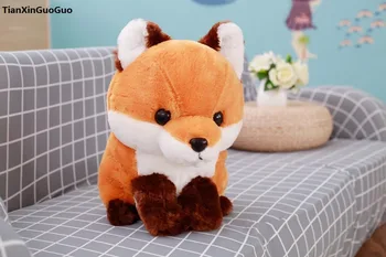 Liela 40cm gudrs brown fox plīša rotaļlieta tupus fox soft lelle mest spilvens dzimšanas dienas dāvanu s0380