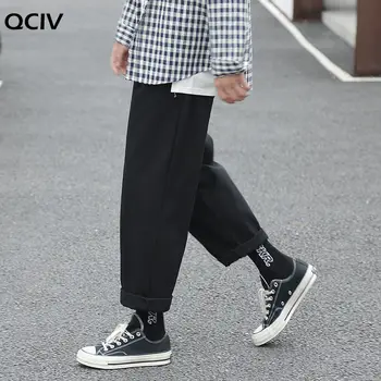 Korejas Vīriešu Lielgabarīta Bikses Cietā Harajuku Cilvēks Plaša Kāju Bikses Streetwear Vīriešiem Gadījuma Brīvs Bikses 5XL