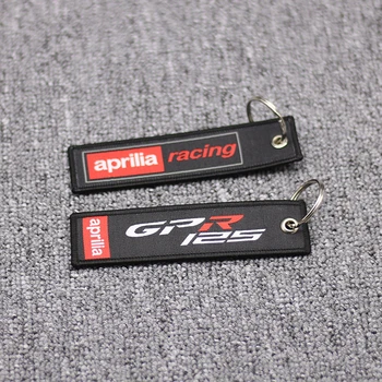Izšūšanas Atslēgu Turētājs Ķēdes Kolekcija Keychain Par Aprilia Racing GPR125 GPR 125 Motociklu Izšūti Keyring