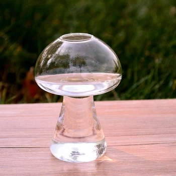 Sēņu Formas Stikla Vāze Stikla Terārija Ziedu DIY Mājas Galda Dekori Rotājumi Mājās Burkas Pudeles Apdare