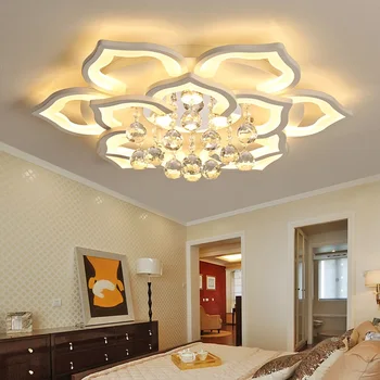 Radošā Lotus Akrila Crystal LED Griestu lampas Dzīvojamā istabā, guļamistabā studiju ēdamistaba griestu lampas Komerciālais apgaismojums