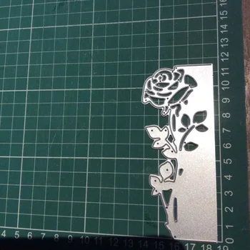 Roze Metāla Griešanas Mirst Dekoratīvu Rožu Kartes Die Samazināt Karšu Pieņemšanas DIY Apdare Jaunu 2019 Iespiests Amatnieku Kartes