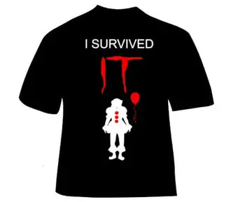 TAS t-krekls, es izdzīvoju TĀ, Pennywise, Klauns, Stephen King, S,M,L,XL O-veida Kakla Saules Vīriešu T-Krekls top tee