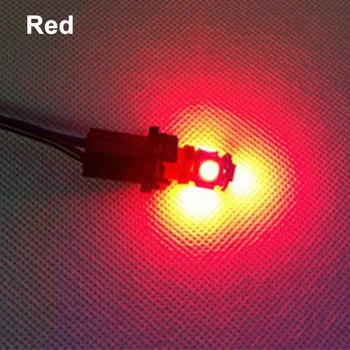 10 mini LED gaismas spuldzes 12V augstu spilgtumu LED pagalma apgaismojums balts, zils, sarkans JQ