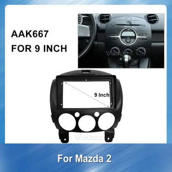 9 Collu Auto Auto Radio Multimediju Fascijas Par Mazda 2 2010 Manuāli Panelis Paneļa ABS plastmasas Apdare Uzstādīšanas Komplekts