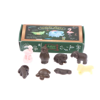 1Set Gudrs Namiņš Miniatūras Mini Multfilmu Dzīvnieku Modelis Šokolādes Modelis Spēlēt Virtuvē Pārtikas Rotaļlietas