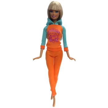NK 2 Gab. /Komplekts Jaunākās Lelle Kleita Ikdienas Drēbes Roku darbs Apģērbu Modes Apģērbs Par Barbie Lelle Bērnu Rotaļlietas 