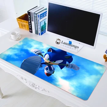 Lielā Spēļu Pele spilventiņu Spēlētājs Klēpjdatoru Tastatūras galda paklājiņš Datoru Bloķēšanas Malas, peles paliktnis, sonic ezis spēlētājs