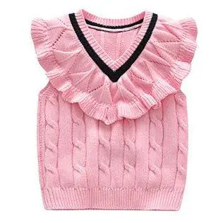 Meitenes Toddler Bērni Ziemā, Pavasarī, Rudenī Veste Adīta Kokvilnas Veste Outwear G118