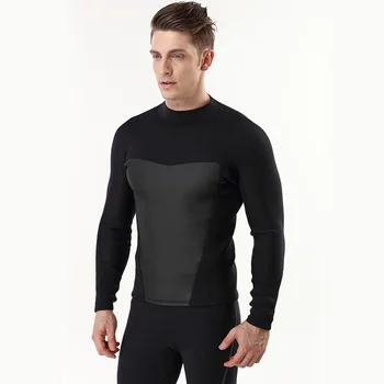 Viens gabals 3MM neoprēna pure black vīriešu ūdenslīdēju kostīms niršanas jaka aukstā un siltā ūdenslīdēju kostīms vīriešu Jaka ūdenslīdēju kostīms