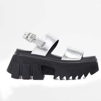 Ir 2021. Luksusa Zīmolu Dizaina Atdzist Brīvā Laika Platformas Chunky Papēži Gladiator Sieviešu Kurpes Modes Moderns Vasaras Sandales Liela Izmēra 43