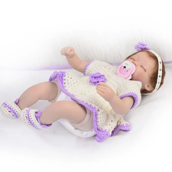 17inch Boneca Atdzimis Silikona Vinila miega menina boencas Modes Lelle Jaundzimušo Spilgti Bebe Bērnu Rotaļu roku lelle pārdošanai