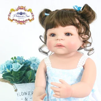 22 Collu Toddler Spilgti Atdzimis Bērnu Meitene Lelles Pilna Ķermeņa Silikona Vinila Bērniem Dzimšanas Dienas Dāvanu Meitenītei Rotaļlietas Bērniem