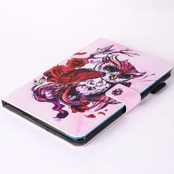 Lietā Par iPad gaisa 1 PU Ādas Modes Glezna, Karikatūra Sērija Stāvēt Smart Flip Cover Case For iPad 5