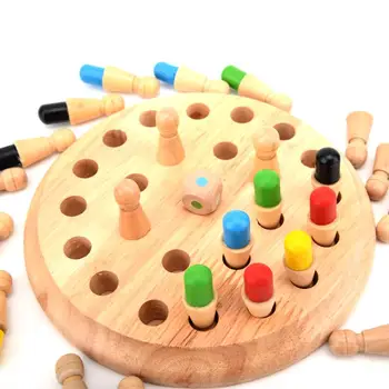 Bērnu Koka Atmiņas Spēles Stick Bērnu Šaha Spēles Sākumā Izglītības Rotaļlieta, 3D Puzles Ģimenes Gadījuma Puse Spēli Ziemassvētku Dāvanu Puzles