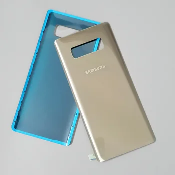 Oriģināls Samsung Galaxy Note 8 Segtu N950 N950F Atpakaļ Akumulatora korpusa 3D Stikla Korpusa, Vāciņa Samsung Note8 +Līmi, Uzlīmes