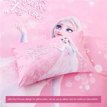 Sabiezinātas flaneļa Rozā saldēti Elsa pilna izmēra mierinātājs gultas komplekts bērnu sega sedz queen 4 gab 3d iespiesti dzimšanas dienas dāvana