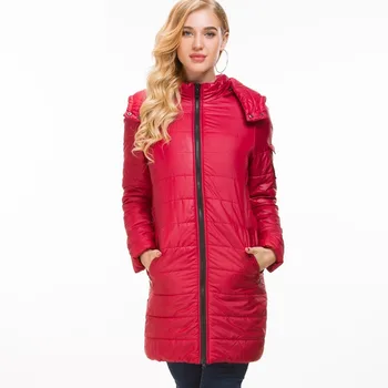 Sieviešu ziemas un ziemas kapuci kokvilnas kleitu Modes dāmas novājēšanu kokvilnas kleita sarkanā krāsā, lai saglabātu siltumu aukstā sieviešu apģērbs