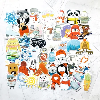 50gab Karikatūra VSCO Meiteņu Ziemas Šalli Sniega Uzlīmes Bērnu Rotaļu Svaiga Uzlīme Par Čemodānu Klēpjdatoru Velosipēdu Tālrunis Bagāžas