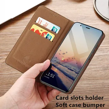 Strausu īstas ādas telefonu gadījumos statīvs maciņš Samsung Galaxy A70E/Galaxy A20E/Galaxy A10E tālruni somā kartes turētājs