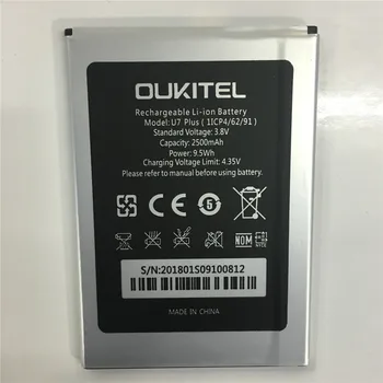 Oukitel U7 plus Akumulatora 2500mAh Oriģināls Jaunas Rezerves ierīču akumulatorus Oukitel U7 plus Mobilo Telefonu