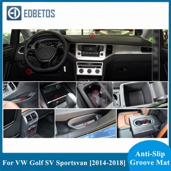 VW Volkswagen Golf SV Sportsvan 2016 2017 2018 Anti-Slīdēšanas Paklājiņš Vārtiem Slots Kausa Pad Durvis, Interjera Aksesuāri,