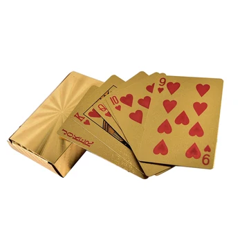 Plastmasas Zelta Folija Pokera Kāršu Pokera Spēles Kartes Turētāju Zelta Folija Pokera Uzvalks Plastmasas Burvju Kartes Ūdensizturīgs Burvju Kartes