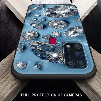 Case For Samsung Galaxy A51 A71 A50 A21s Tālrunis Coque Galaxy M31 M30s M51 M31s M11 Melna Korpusa Vāciņu Luksusa Modes Dimanta