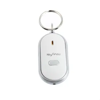Svilpe LED Gaismas Lāpu Tālvadības Skaņas Kontroles Zaudēja Atslēgu Meklētājs Meklētājs Tālvadības Keychain Keychain Keyring Ar Svilpi Plaudē