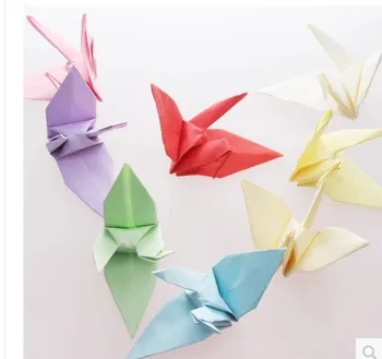 Diy roku origami produktiem 10cm papīra putni kāzu aksesuārus & brīvdienu dāvanu kāzu dekorēšana karājas piederumi
