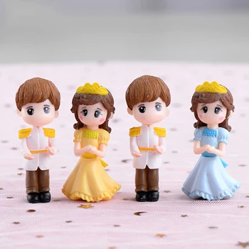 2gab/set Princis, Princese Pāris Pasaku Dārzs Miniatūras Dekoru DIY Mini Miniatūras Statuetes Dārza Mikro Ainavas