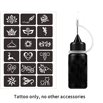 Pagaidu Tetovējumi Komplekts, Gēla Daļēji Pastāvīgu Tetovējumu, Freehand Želeja / Tintes (Organisko Jagua Augļu bāzes) DIY Tetovējumiem 6 GAB.