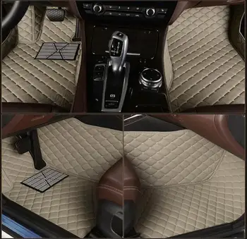Augstas Kvalitātes Automobiļu Aksesuāru Dizains Custom Kāju Paklājiņi 3D Luksusa Ādas Automašīnas Grīdas Paklāji Der Mazda 5 M5 7 Sdvietas 2006. - 2018.g.