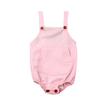 Zīdaiņu 2019 Kid Baby Boy Meitene Romper Bodysuit Sunsuit Tērpiem Cietā Drēbes Viengabala