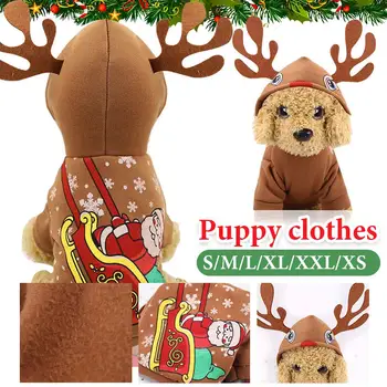 Pet Ziemassvētku Tērpi XS-XL Suņu Apģērbu Ziemassvētku Pet Drēbes Smieklīgi Mētelis Suņu Apģērbu, Siltu Red pelēkā vārna Kopumu, Mīksta Akrila