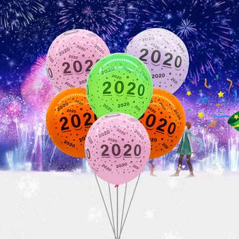 25PCS Numuru 2020. Gadam Baloni Krāsains Lateksa Baloni Puse Dekoratīvās Baloni Jaunā Gada Izlaidums